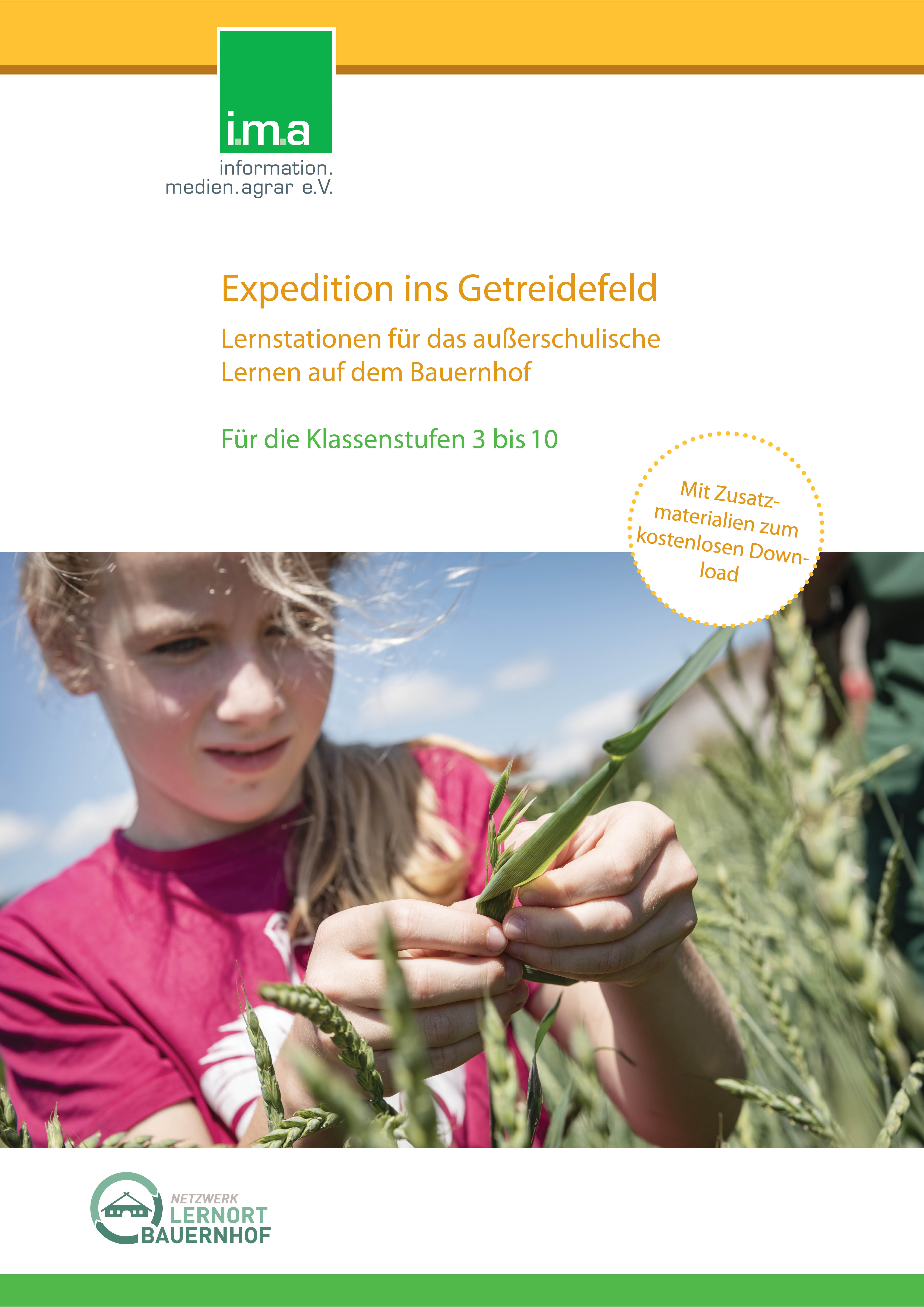 Titelseite der Broschüre "Expedition ins Getreidefeld"