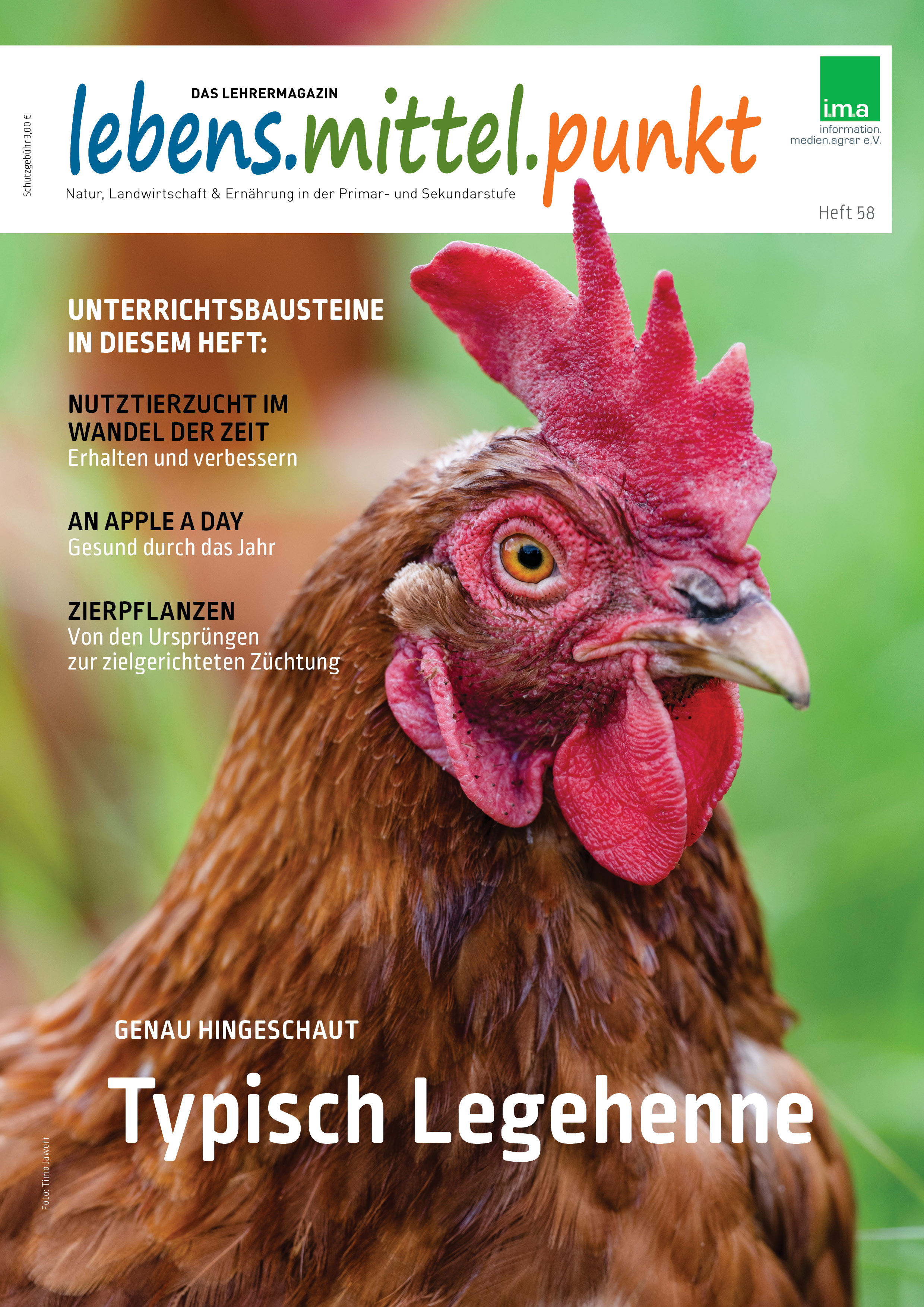 Schwerpunktthema Nutztierzucht: Titelseite der neuen Ausgabe vom „lebens.mittel.punkt“.