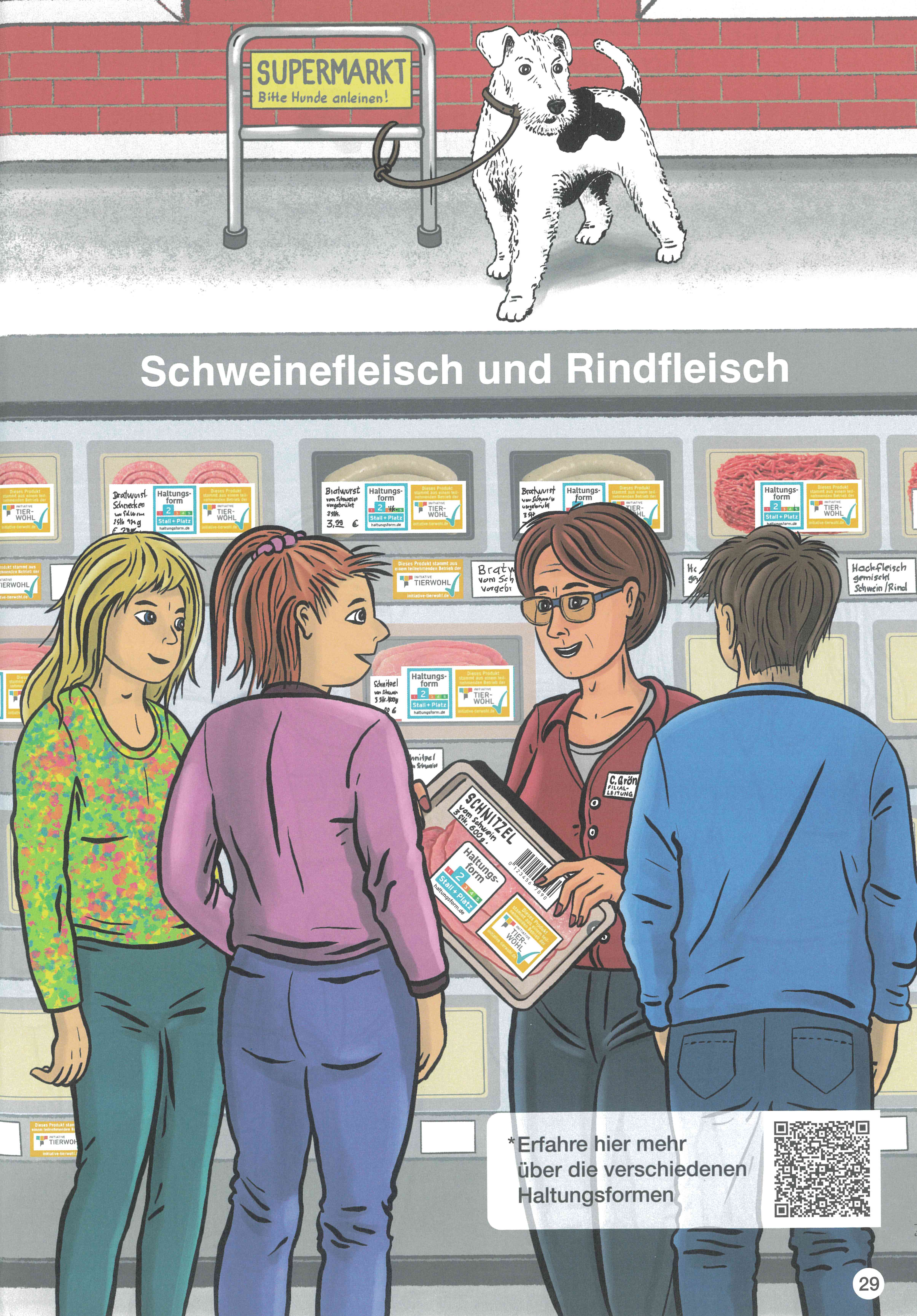 Paul muss draußen bleiben: Die Stufen der Tierhaltung kindgerecht erklärt - jetzt auch mit QR-Code als „Podcast“.