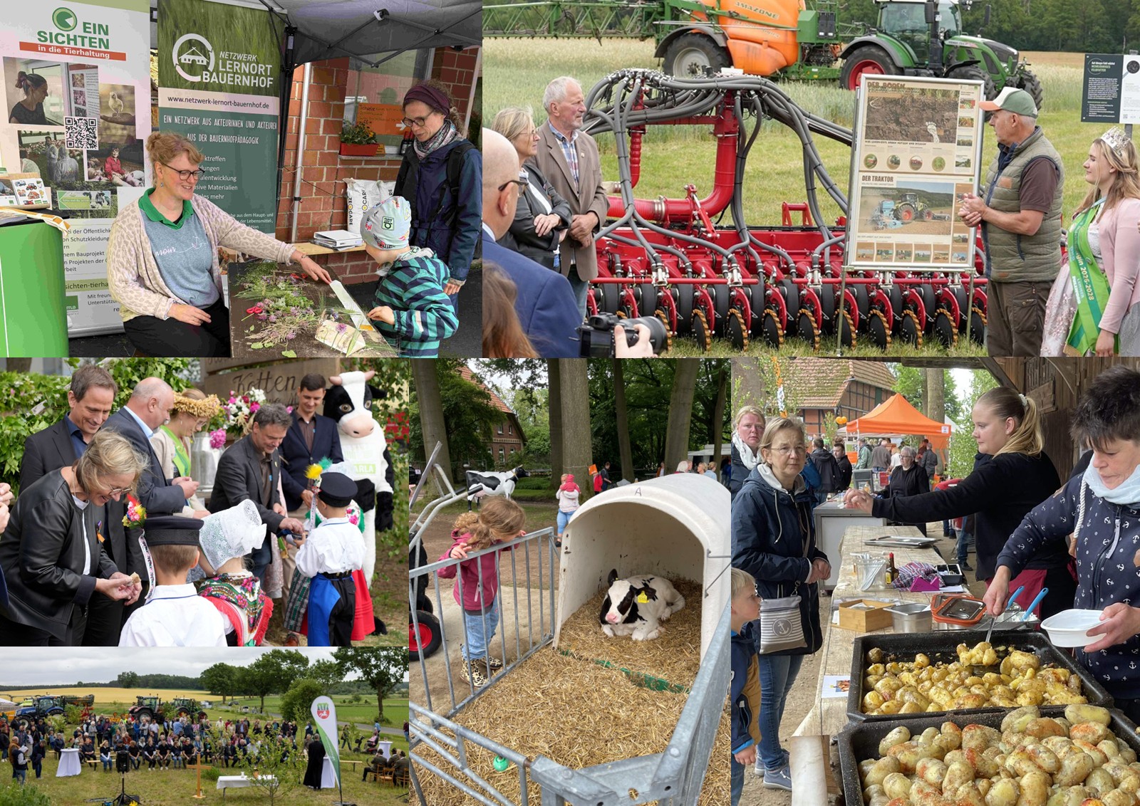 Collage verschiedener Fotos aus der Landwirtschaft