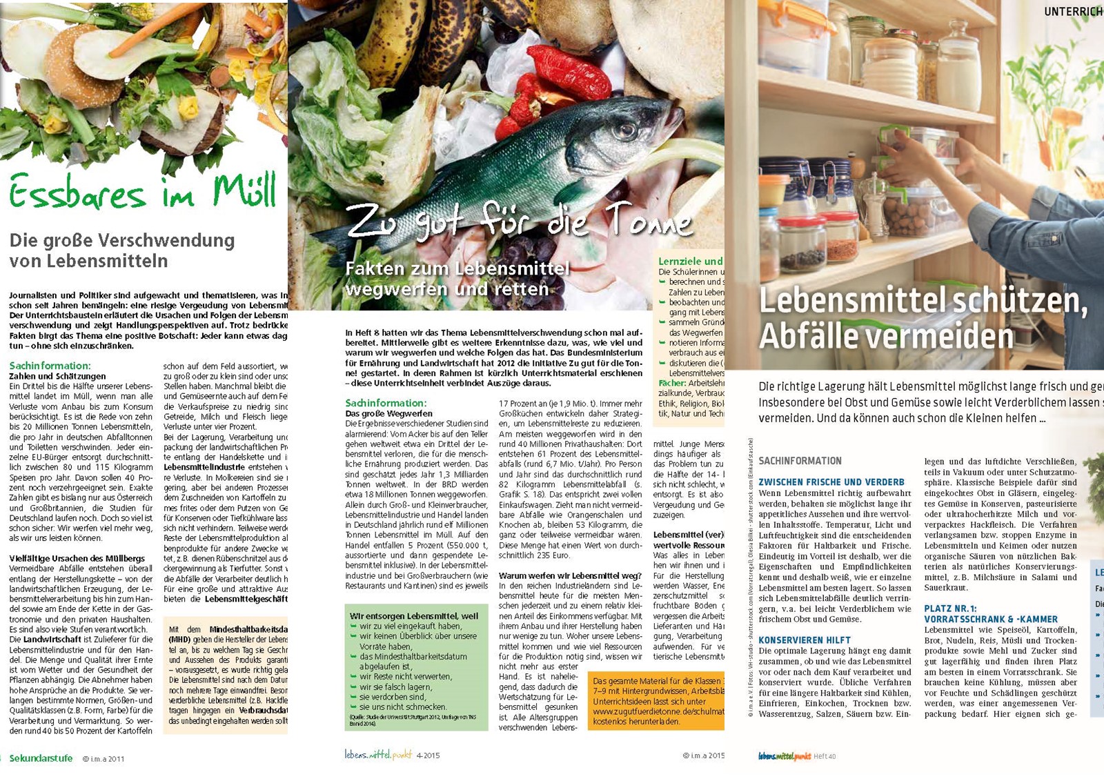 Mehr Wertschätzung für unsere Nahrungsmittel: Artikel-Beispiele aus dem "lebens.mittel.punkt".