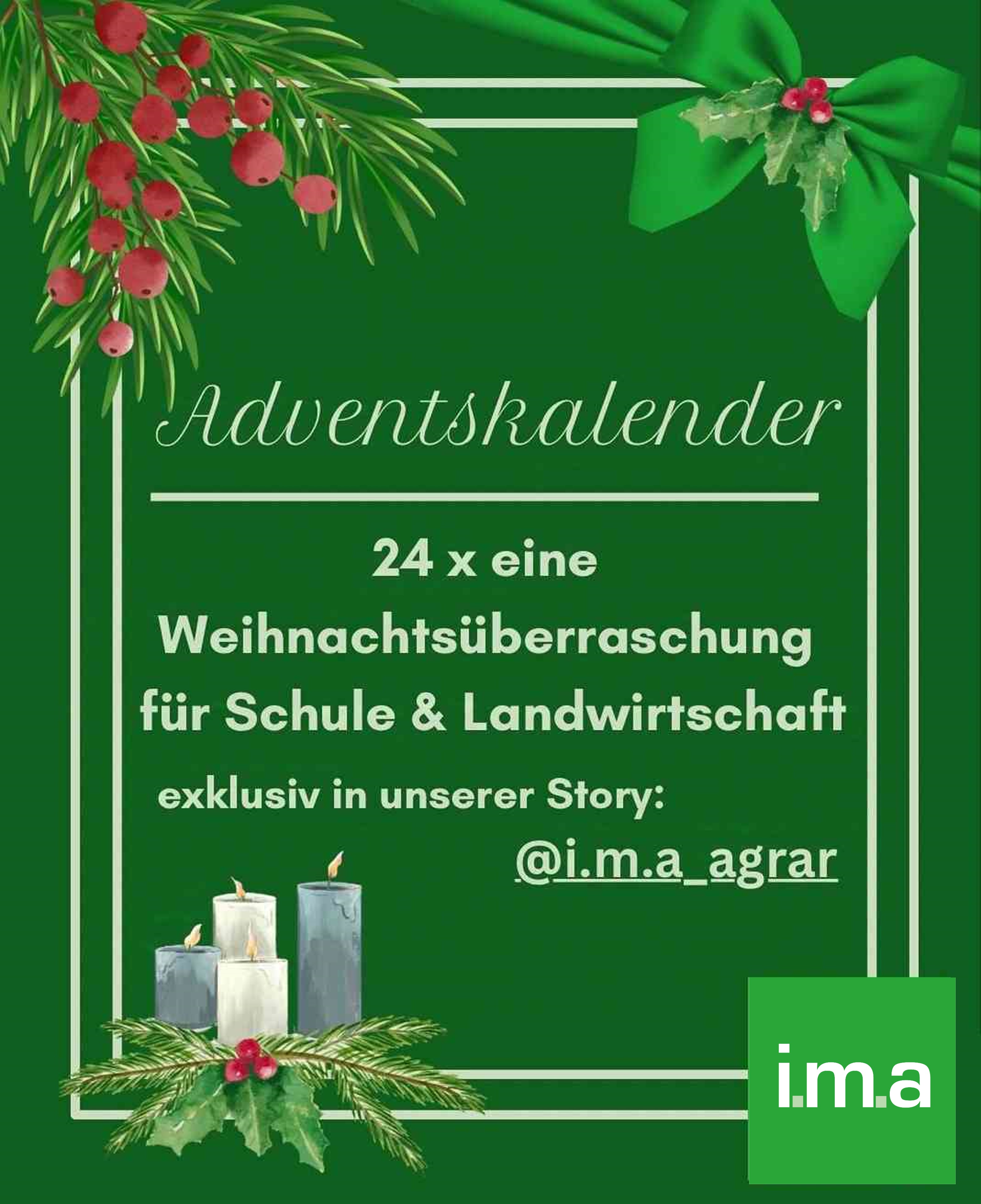 Der virtuelle i.m.a-Adventskalender: Jeden Tag eine neue Überraschung.