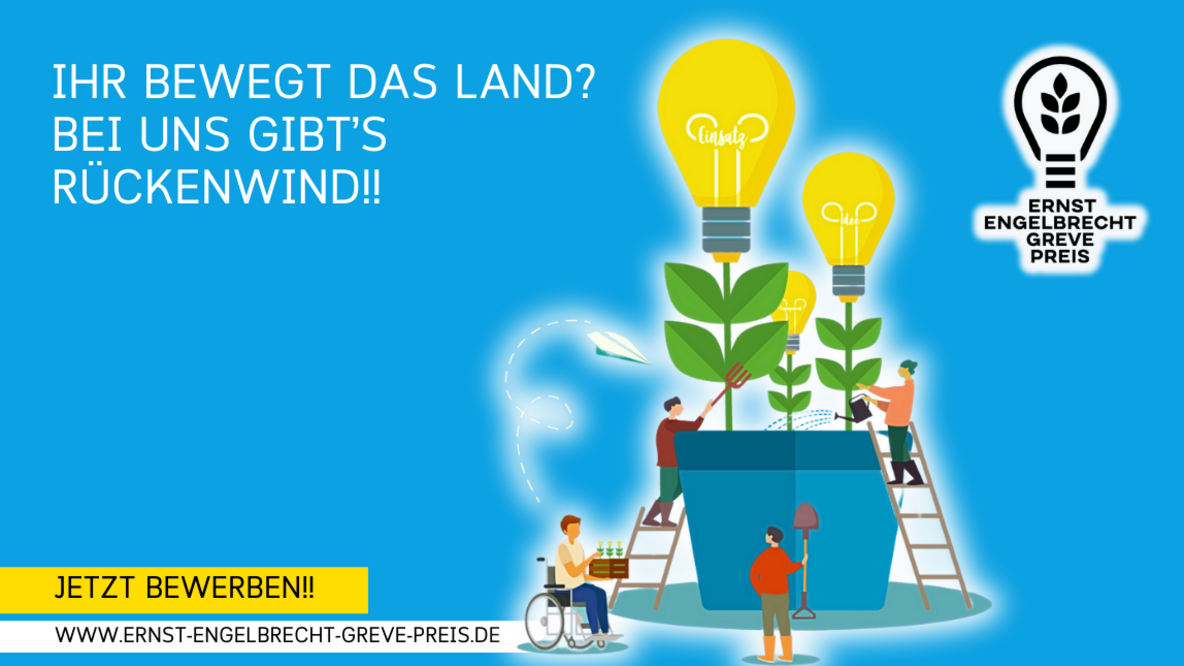 Aufruf zur Teilnahme: Mit diesem Motiv wirbt der Bund des deutschen Landjugend für den Ernst-Engelbrecht-Greve-Preis (Motiv: www.landjugend.de)..