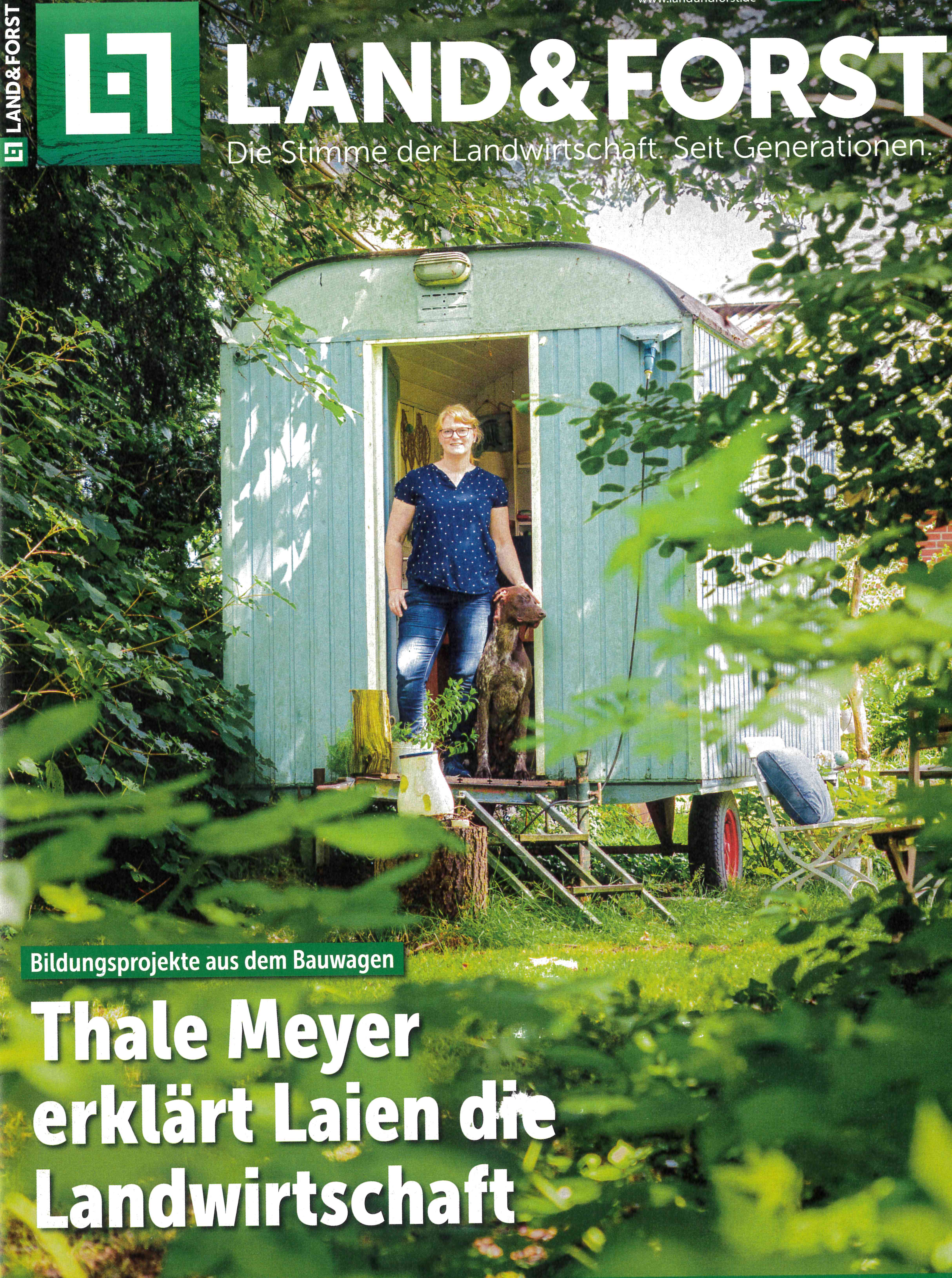 Bildungsprojekte aus dem Bauwagen: Titelseite einer „Stimme der Landwirtschaft“.