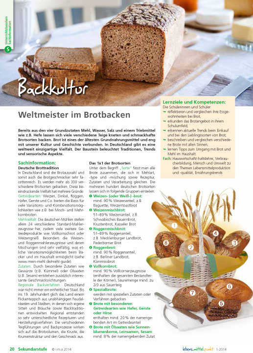 Titelbild des Unterrichtsbausteins Backkultur