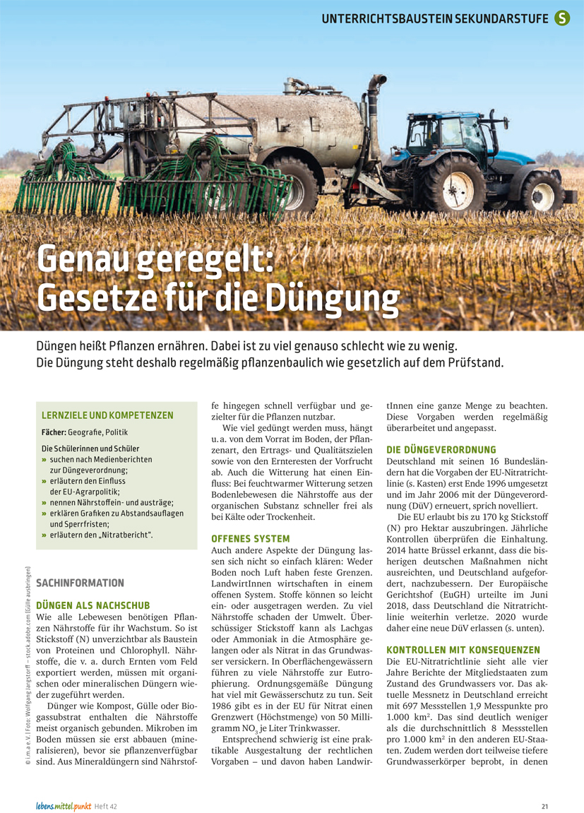 Titelbild des Unterrichtsbausteins Genau geregelt